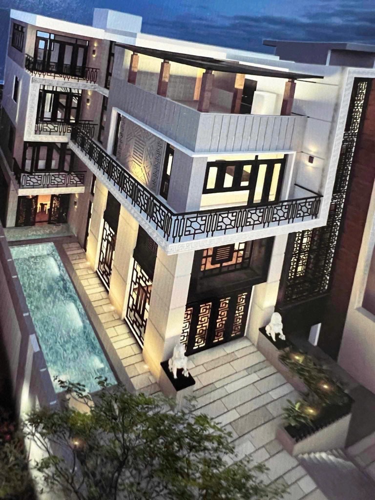 Biệt thự siêu đẹp - nghĩ dưỡng mang phong cách Châu Âu - hồ bơi cá KOI vườn thượng uyển.