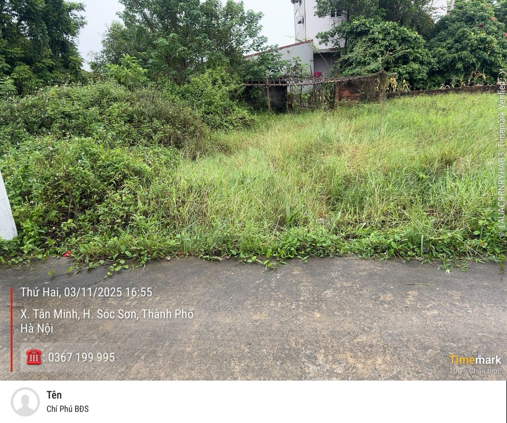 Bán đất thổ cư 56,5m² tại thôn Xuân Đồng, Sóc Sơn, Hà Nội, ô tô 7 chỗ đỗ cửa