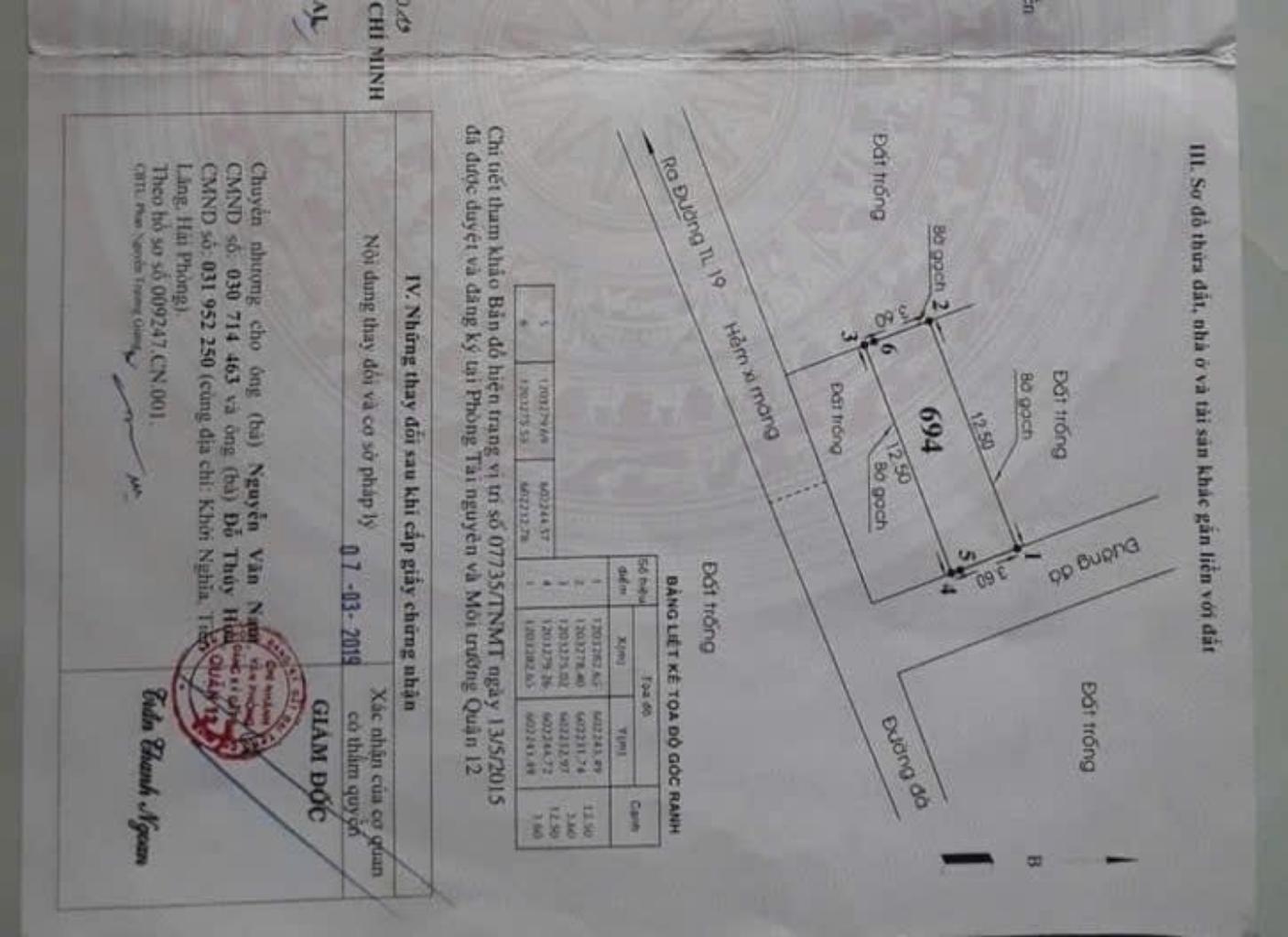 Cơ hội hiếm có: đất 45m2 sổ hồng riêng, giá tốt tại Quận 12