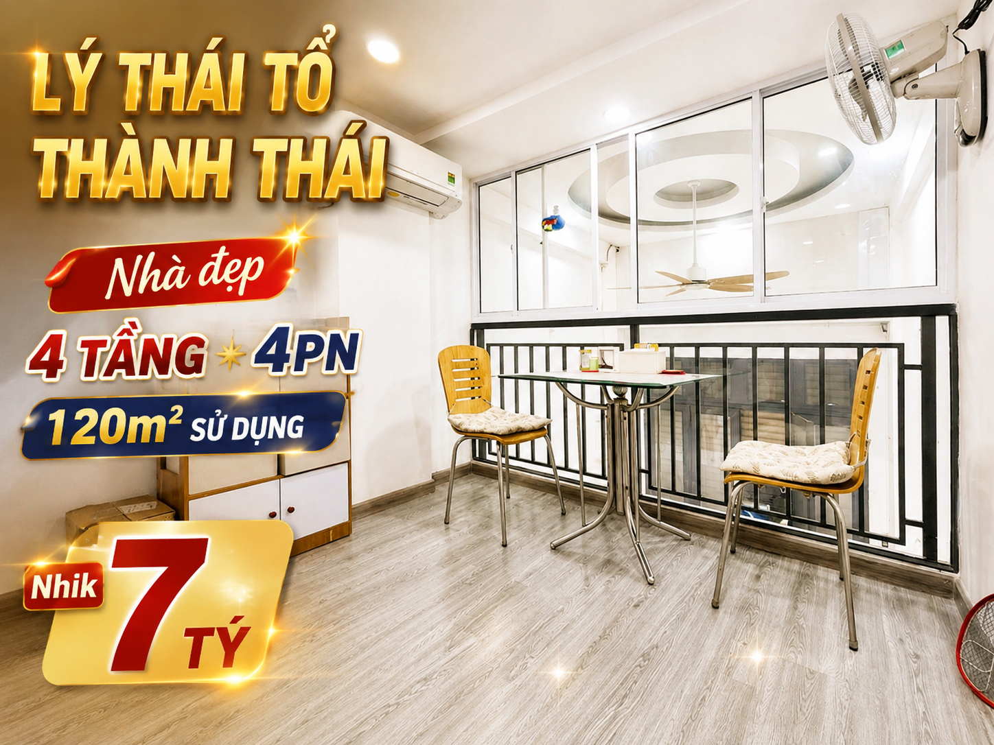 🌲 LÝ THÁI TỔ THÀNH THÁI
💯 Nhà đẹp 4 tầng 4PN sát mặt tiền
✋ Giáp 3/2 CV Giọt Nước Van