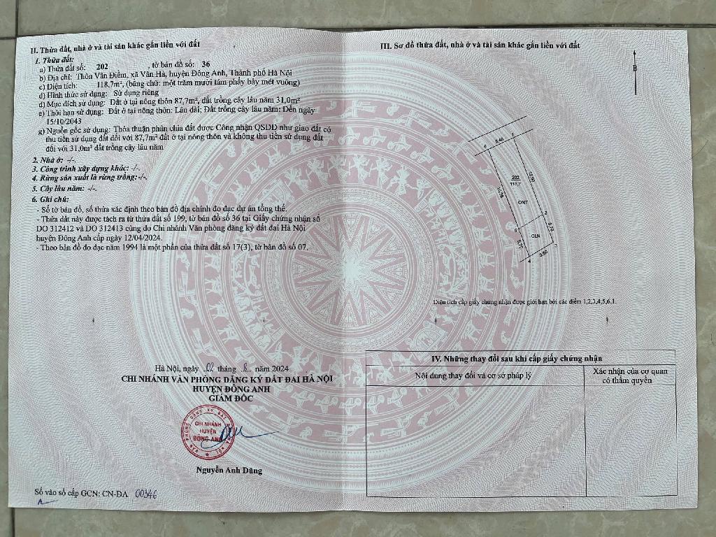 Cơ hội sở hữu đất Vân Điềm giá tốt, ô tô đỗ cửa, chỉ 4.8 tỷ