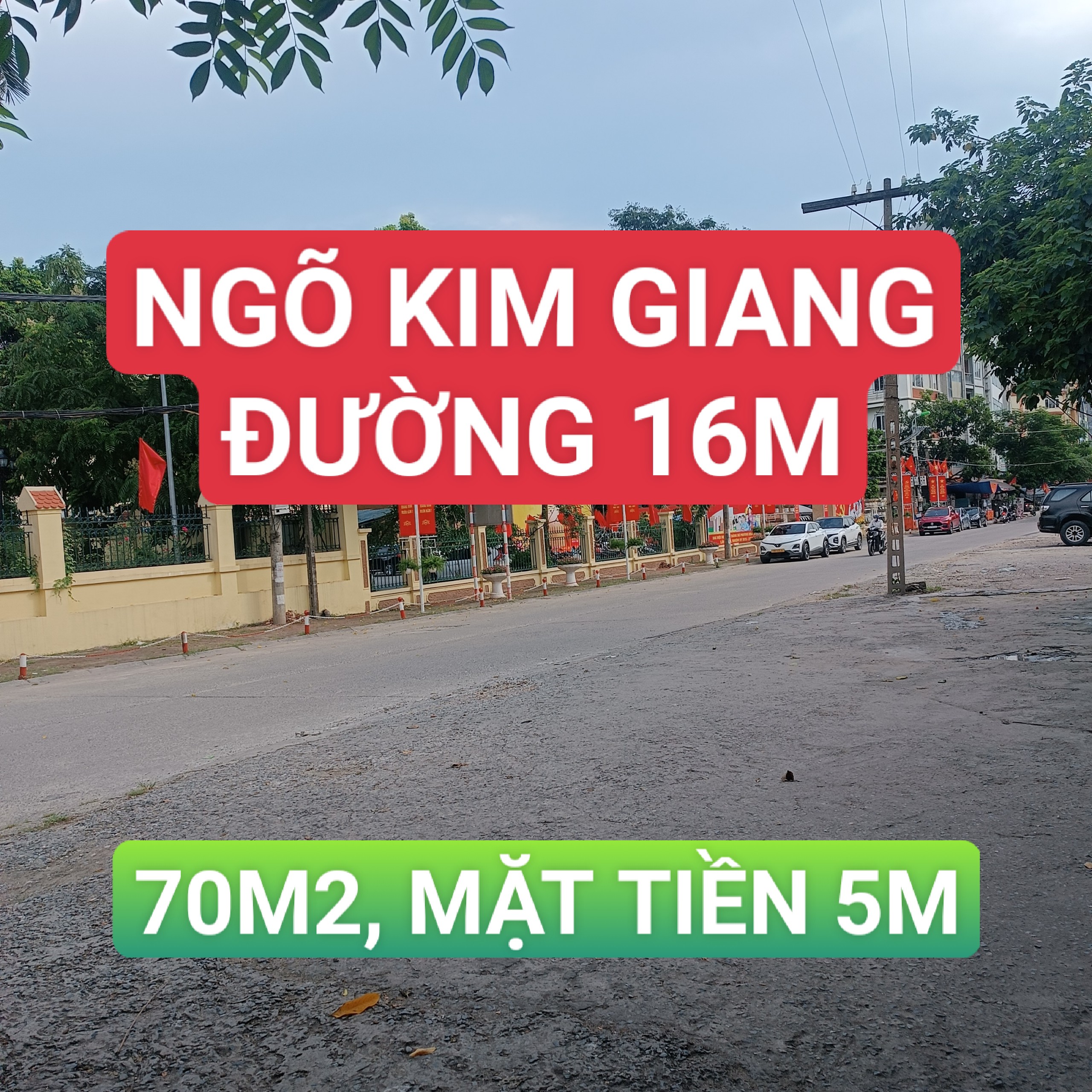 🎯🌏HƠN 20 TỶ.BÁN 65M2 ĐẤT ĐẤU GIÁ KHU PHÂN LÔ LINH ĐÀM, ĐƯỜNG 16M NHỰA, MT 5M.SP HIẾM .