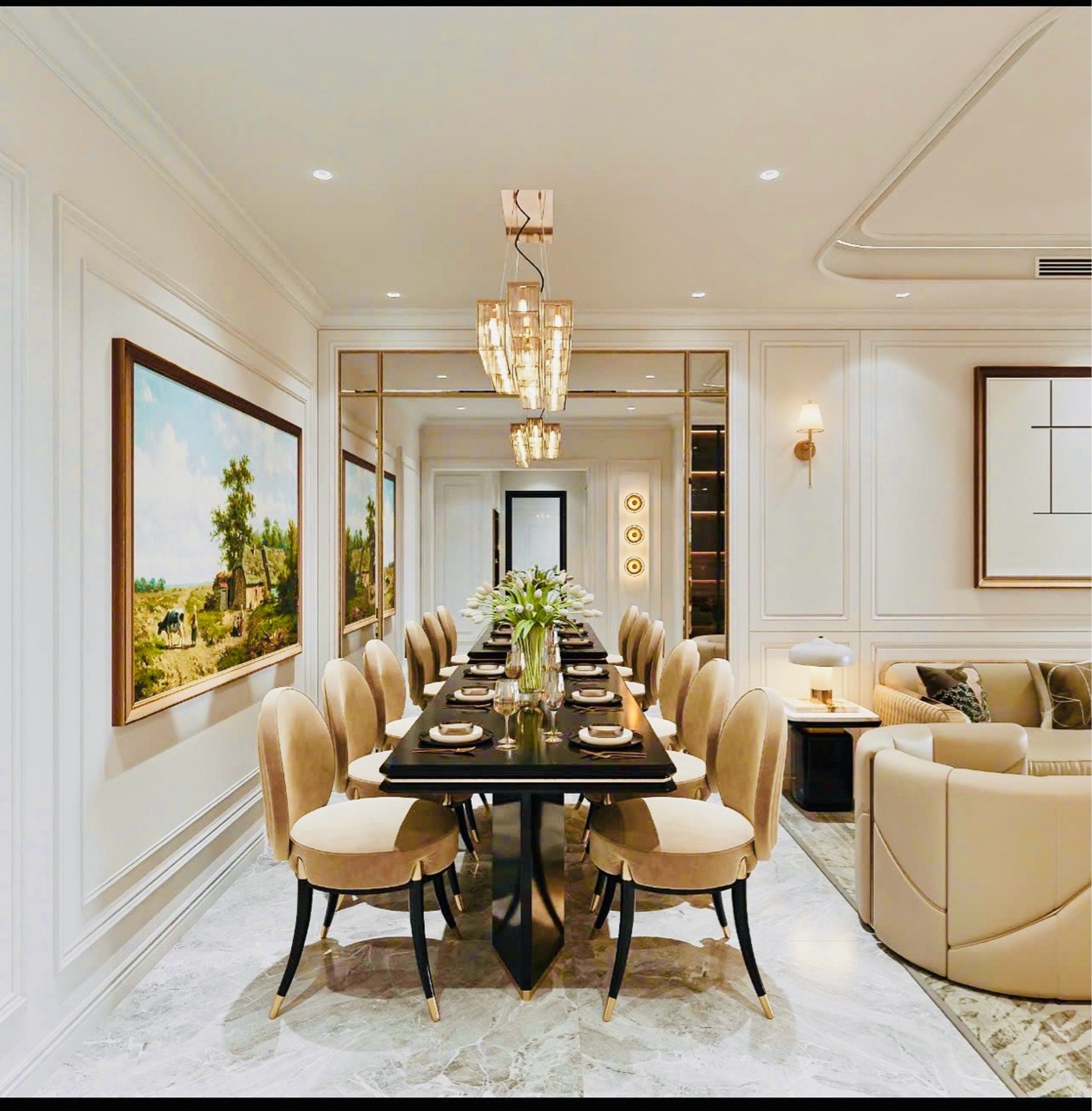 Căn hộ sang trọng 3 phòng ngủ view thành phố tại Trung Hòa