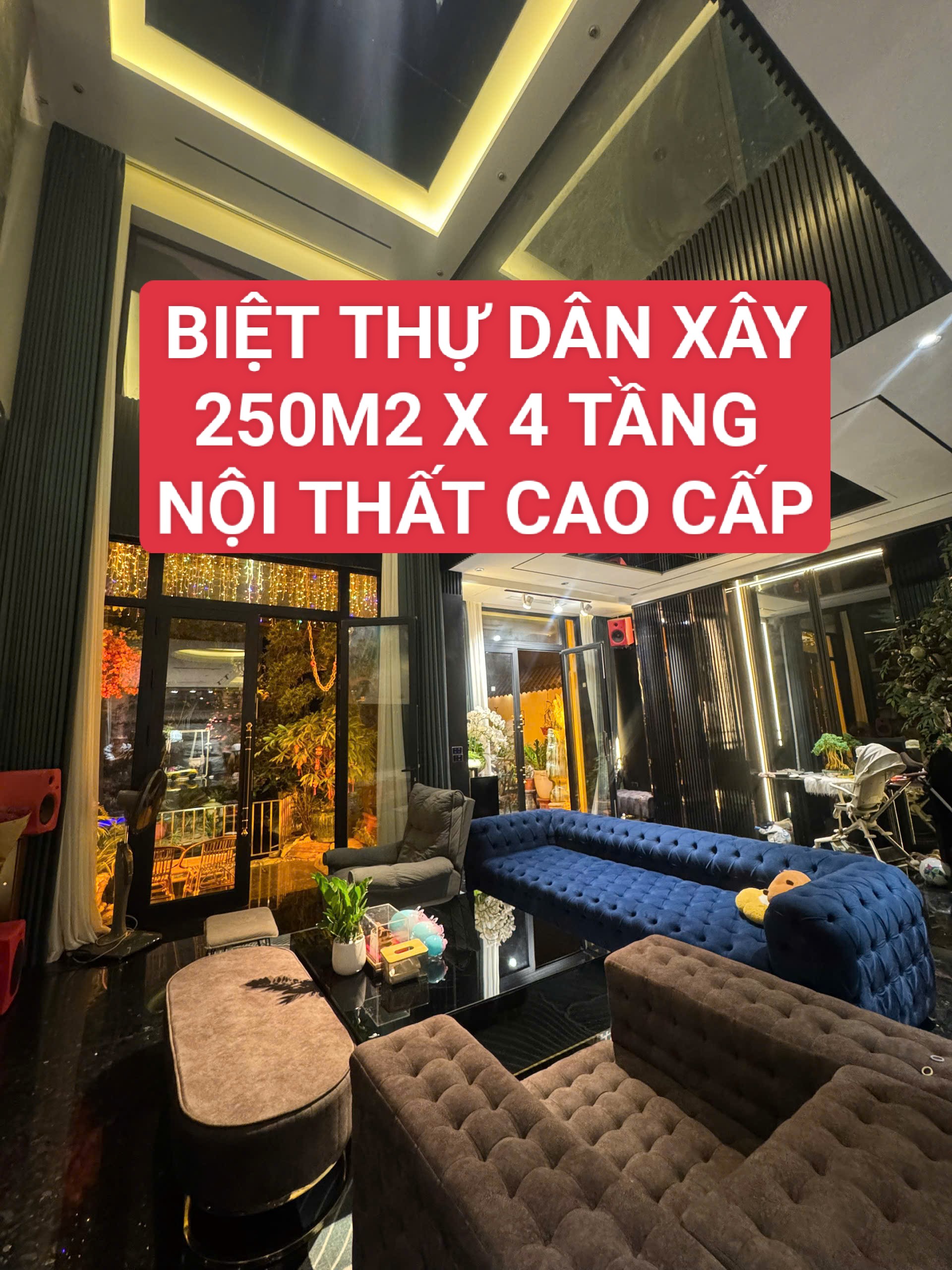 🎯🌏 BIỆT THỰ VƯỜN 💯% DÂN XÂY, 240M2 X 4 TẦNG,THANG MÁY.GIÁ 48 TỶ.NỘI THẤT CAO CẤP, CÓ HỒ BƠI