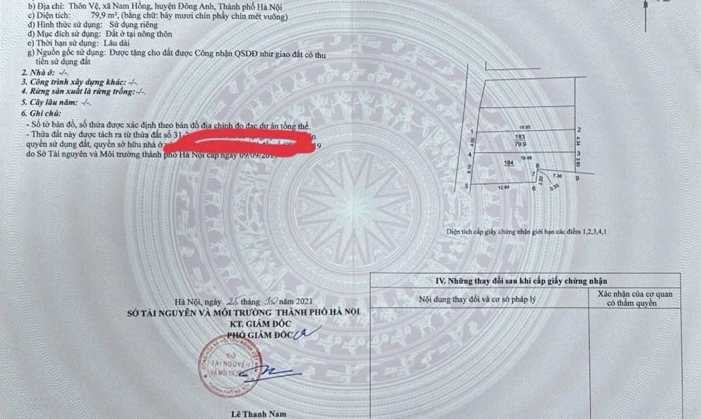 Nhà 3 tầng bán tại xã Nam Hồng, Đông Anh, mặt tiền 4m, giá 7.45 tỷ