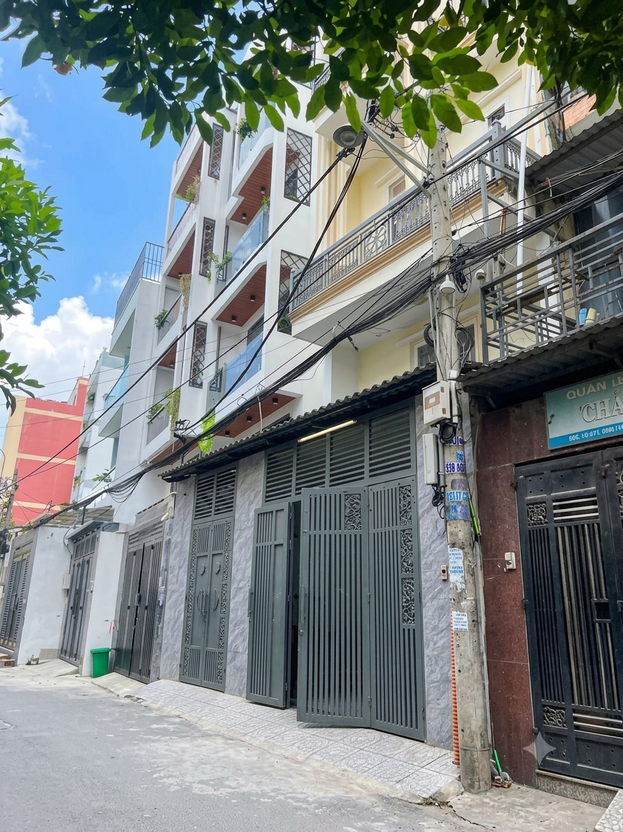 BÁN NHÀ GIÁ TỐT 100M² (4.5Xx 19) - 4 LẦU - HẺM NHỰA XE HƠI TRÁNH – SÁT MẶT TIỀN NGUYỄN ẢNH THỦ