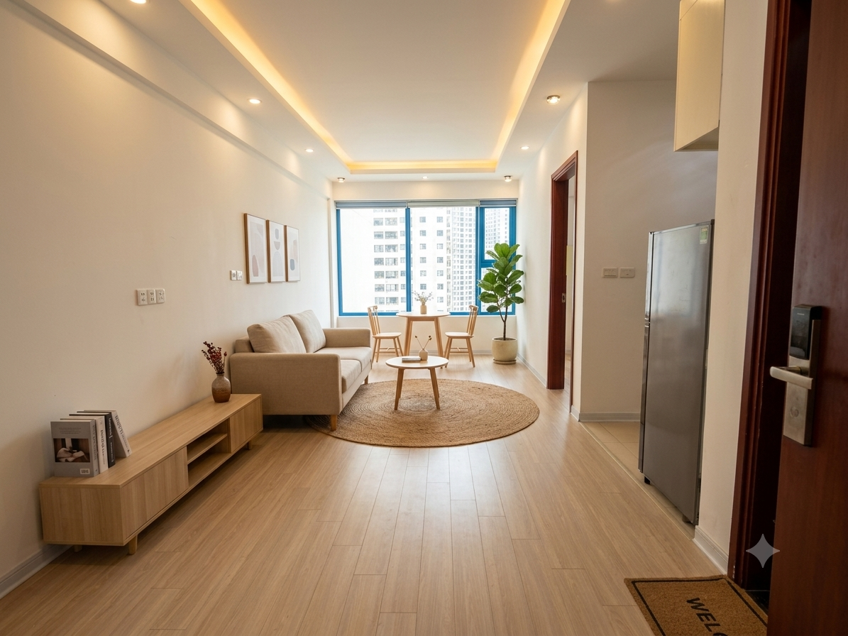 Căn hộ 3 phòng ngủ tại khu đô thị Resco, view công viên Hoà Bình