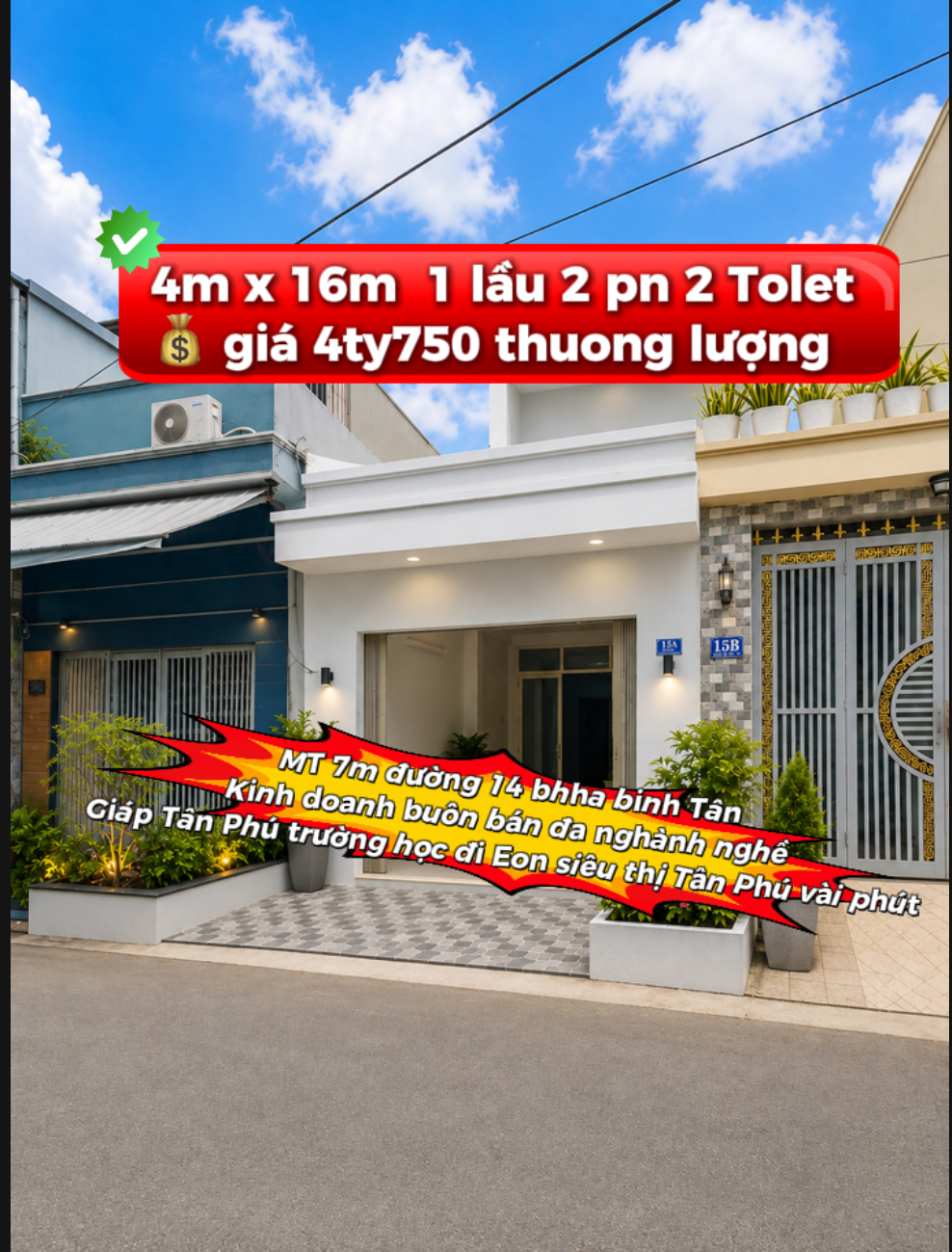 Cơ hội sở hữu nhà 2 tầng giá tốt tại Bình Tân, vị trí đẹp hiếm có