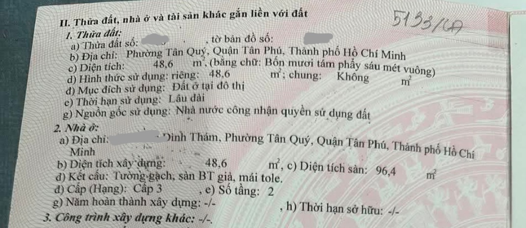 Bán nhà Lê Đình Thám Tân Phú hẻm thông xe hơi gần Aeon Mall