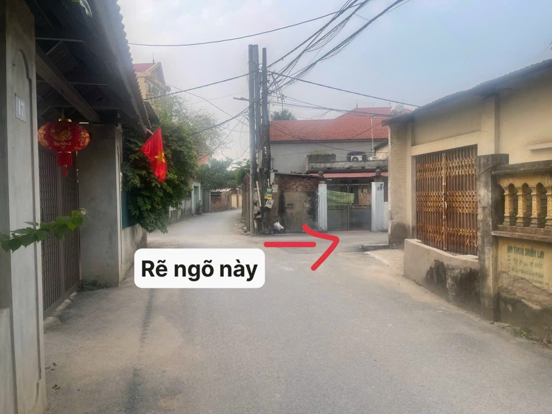 Bán đất lô góc xóm Ngõ, Khê Nữ diện tích 60,6m2 mặt tiền rộng