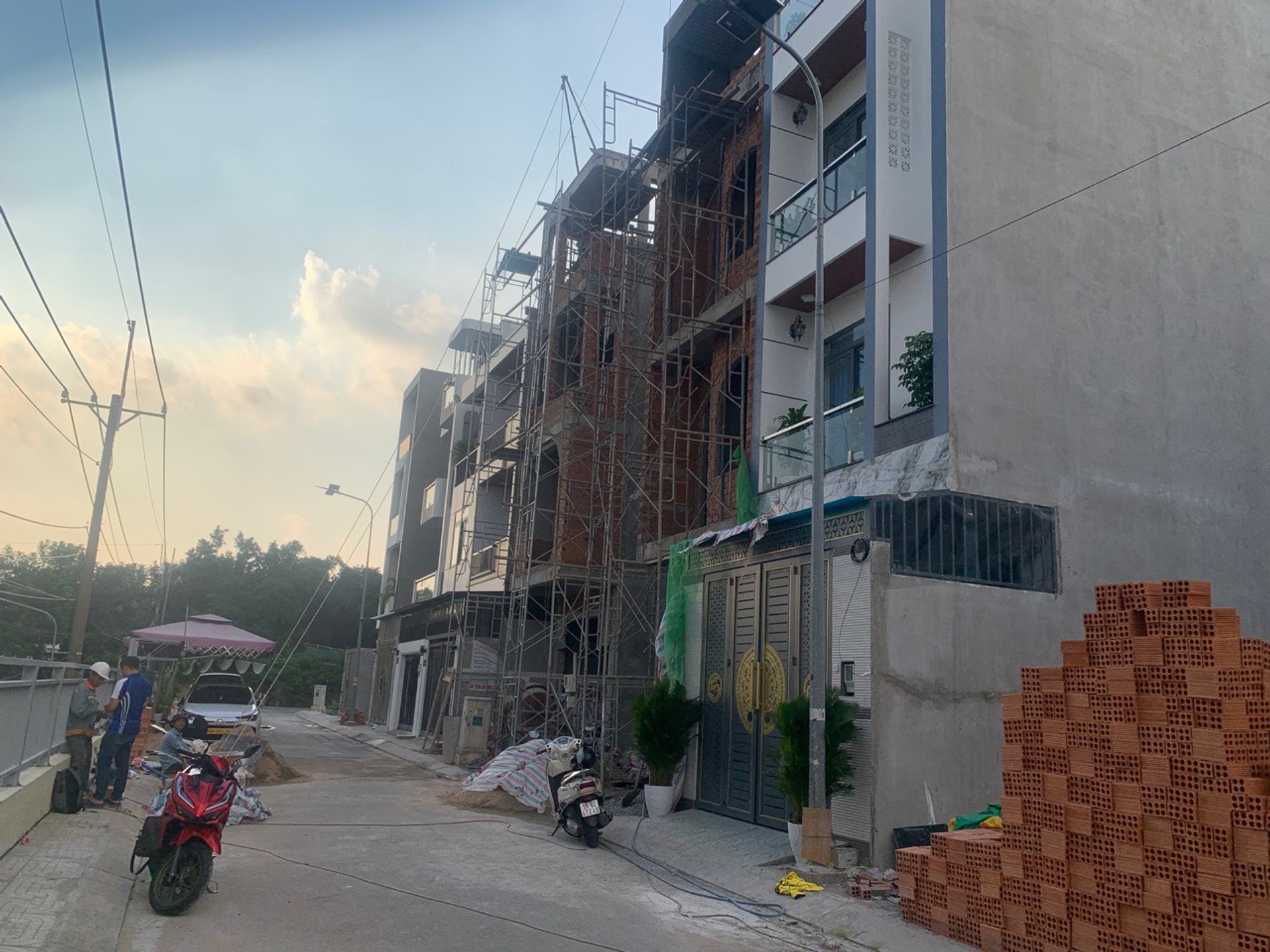 Nhà 4 tầng đang xây khu dân cư Nam Cường, diện tích 55.3 m2