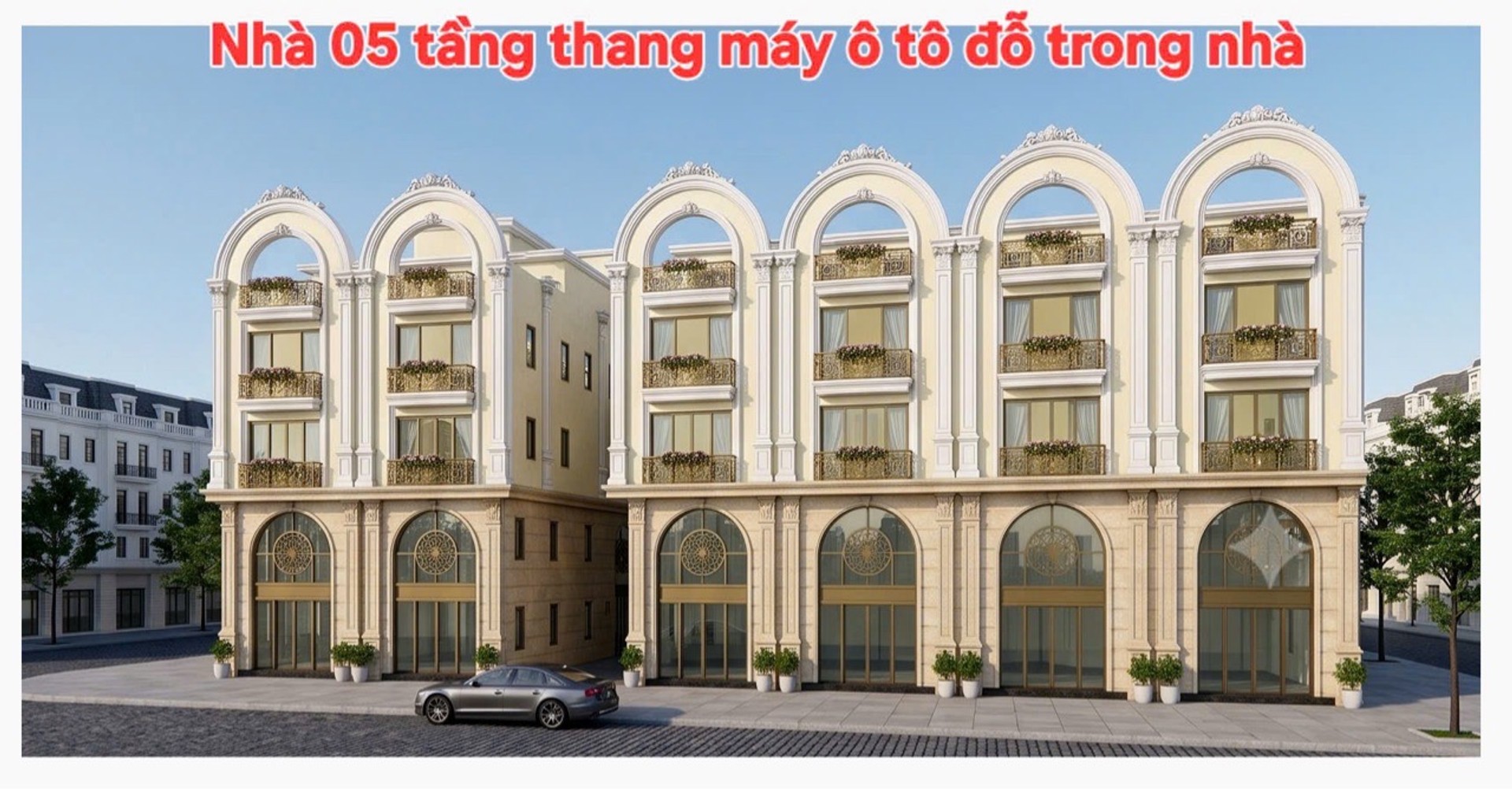 Nhà riêng 5 tầng hiện đại, thang máy nhập khẩu tại khu phố Hồ Sen