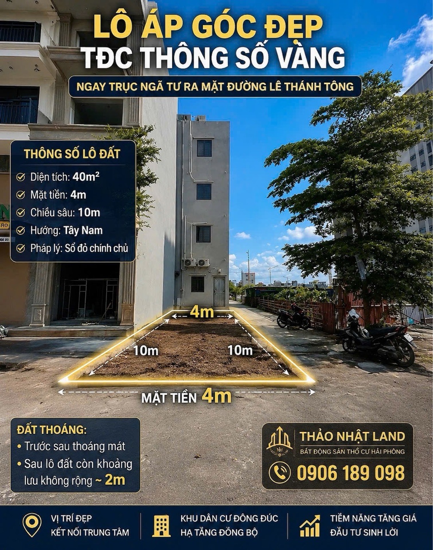 Cơ hội hiếm có sở hữu đất TĐC vị trí vàng ngay trung tâm thành phố