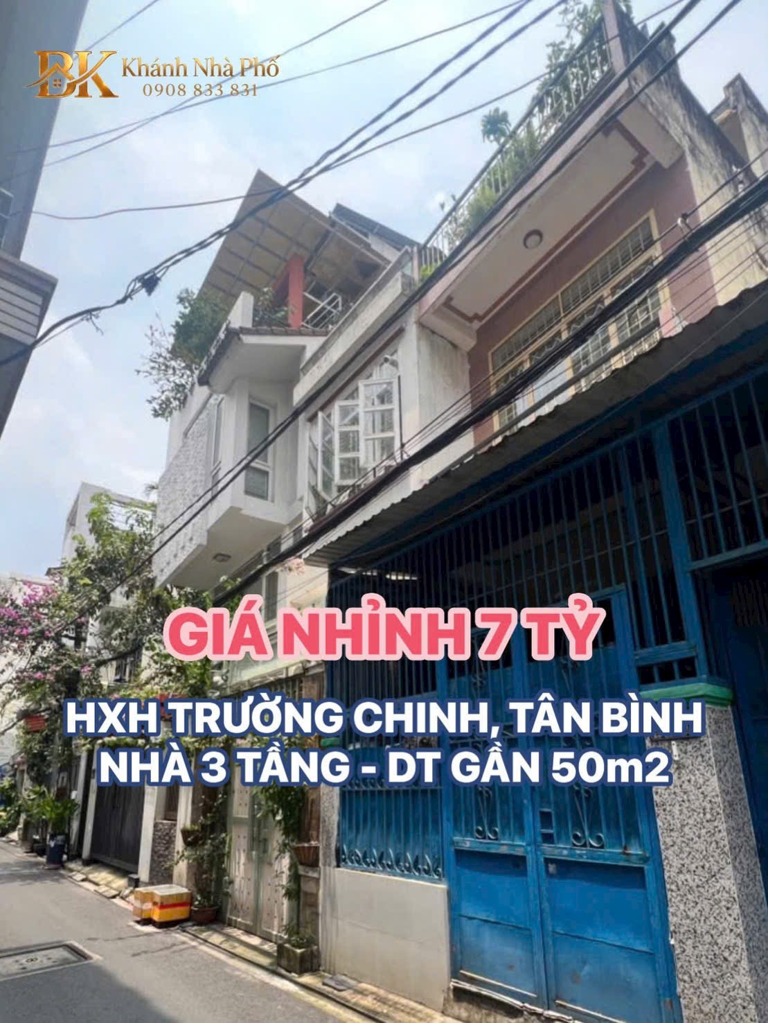 🏠 HXH TRƯỜNG CHINH, TÂN BÌNH - NHÀ 3 TẦNG - DT GẦN 50m2 - GIÁ NHỈNH 7TỶ 💕💕