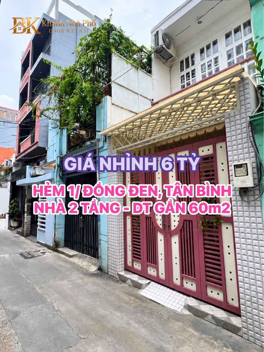 🏠 HẺM 1/ ĐỒNG ĐEN, TÂN BÌNH - NHÀ 2 TẦNG - DT GẦN 60m2 - GIÁ NHỈNH 6 TỶ💕💕