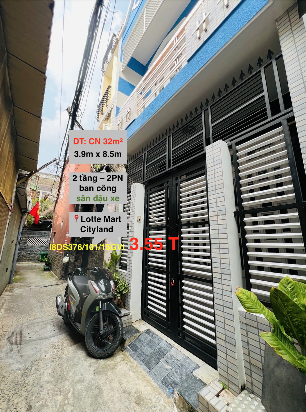 3.55 Tỷ - Nhà 32m2 - 5 bước ra hẻm xe hơi - Phường Thông Hội tây