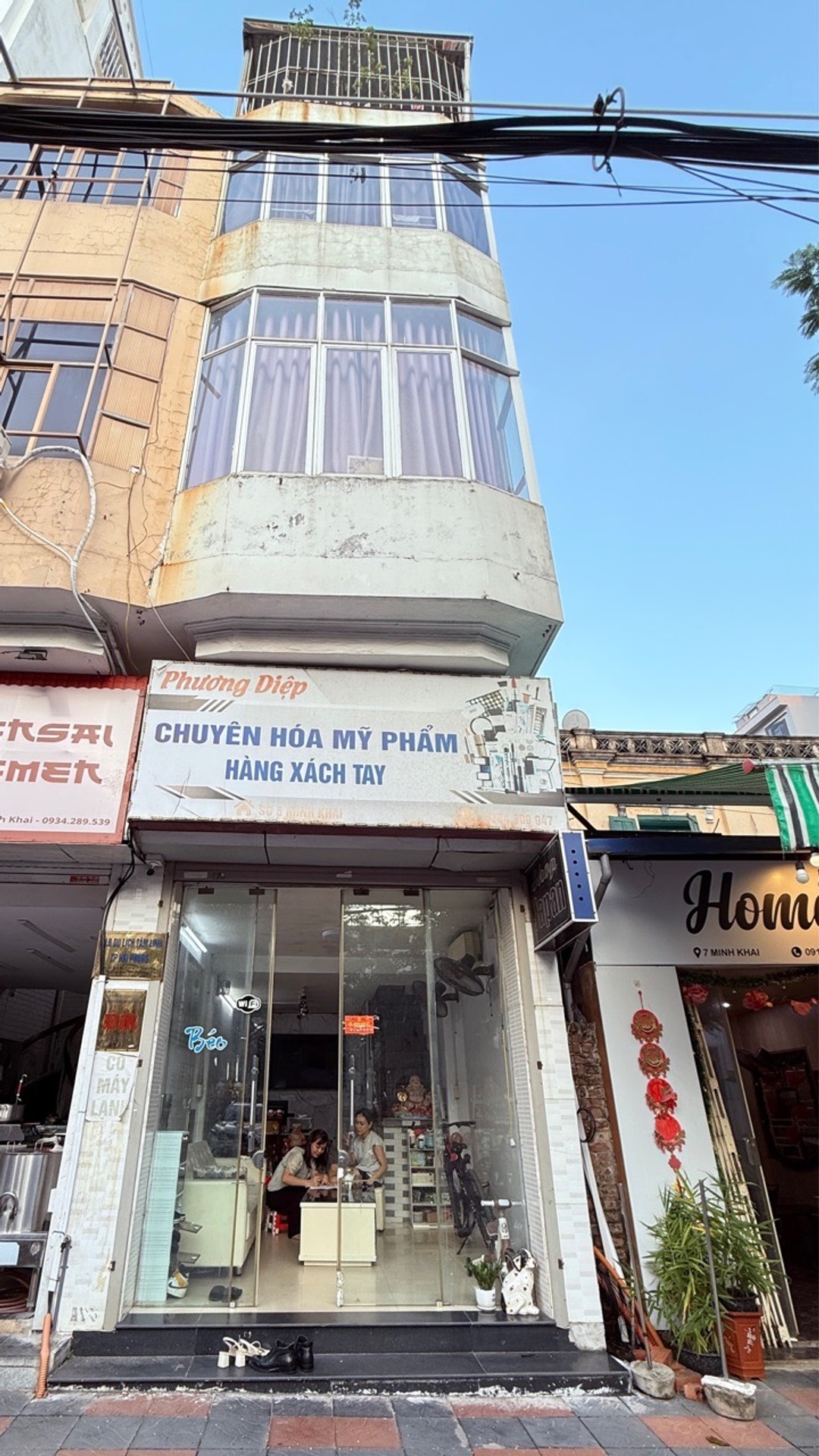 Nhà mặt phố Minh Khai 5 tầng, vỉa hè rộng kinh doanh sầm uất
