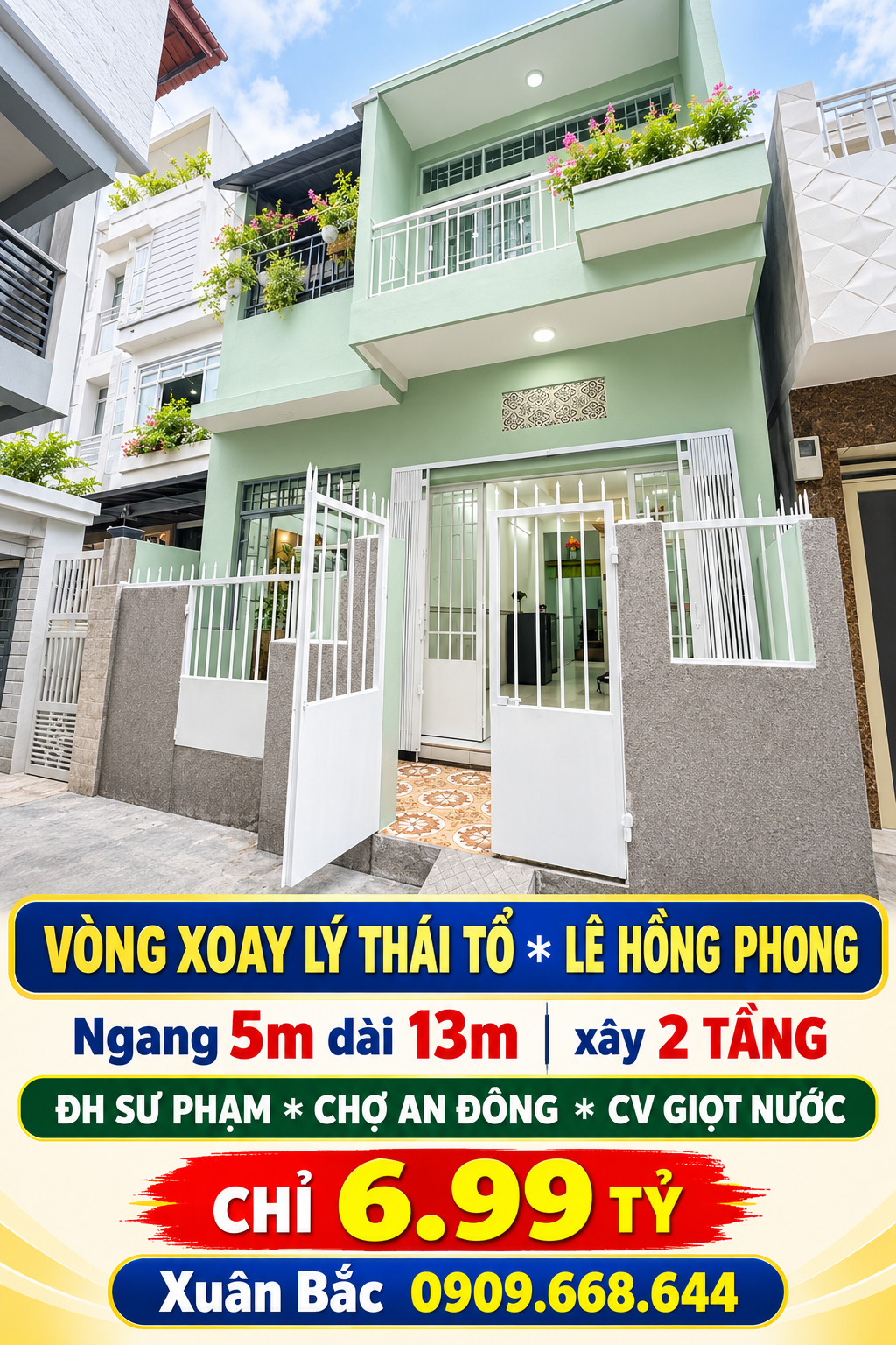 LÊ HỒNG PHONG - HẺM THÔNG - 513M – chỉ 6.99T