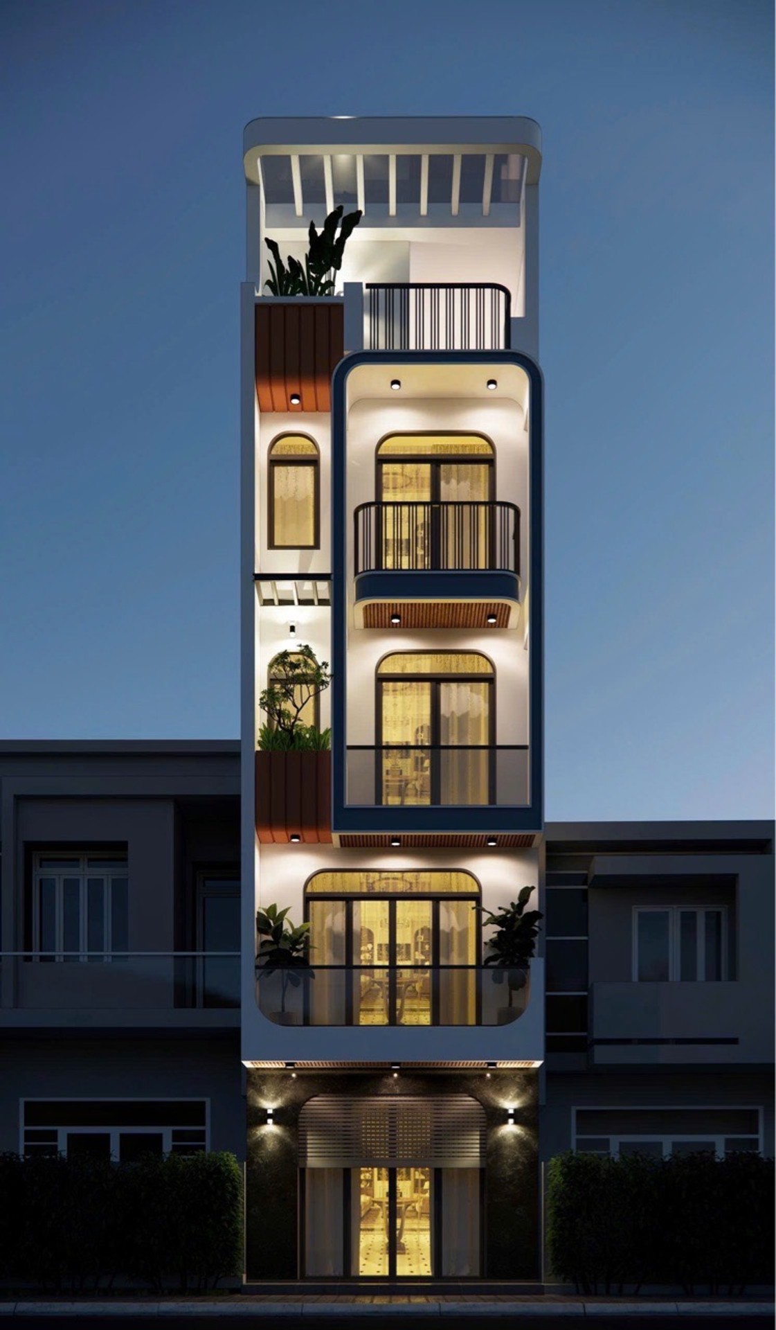 Nhà 5 tầng mặt ngõ Nguyễn Cộng Hoà, thiết kế hiện đại, tiện kinh doanh và văn phòng