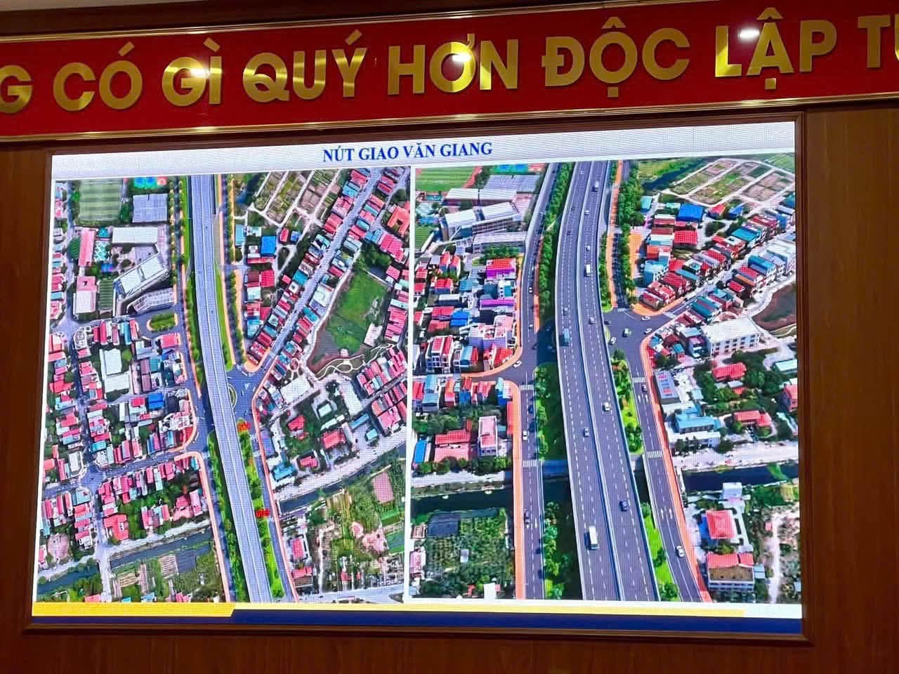 TÂM ĐIỂM HẠ TẦNG VĂN GIANG – ĐẤT MẶT TRỤC CHÍNH 2 Ô TÔ TRÁNH – KẸP GIỮA VÀNH ĐẠI 3.5 & VÀNH ĐAI 4
