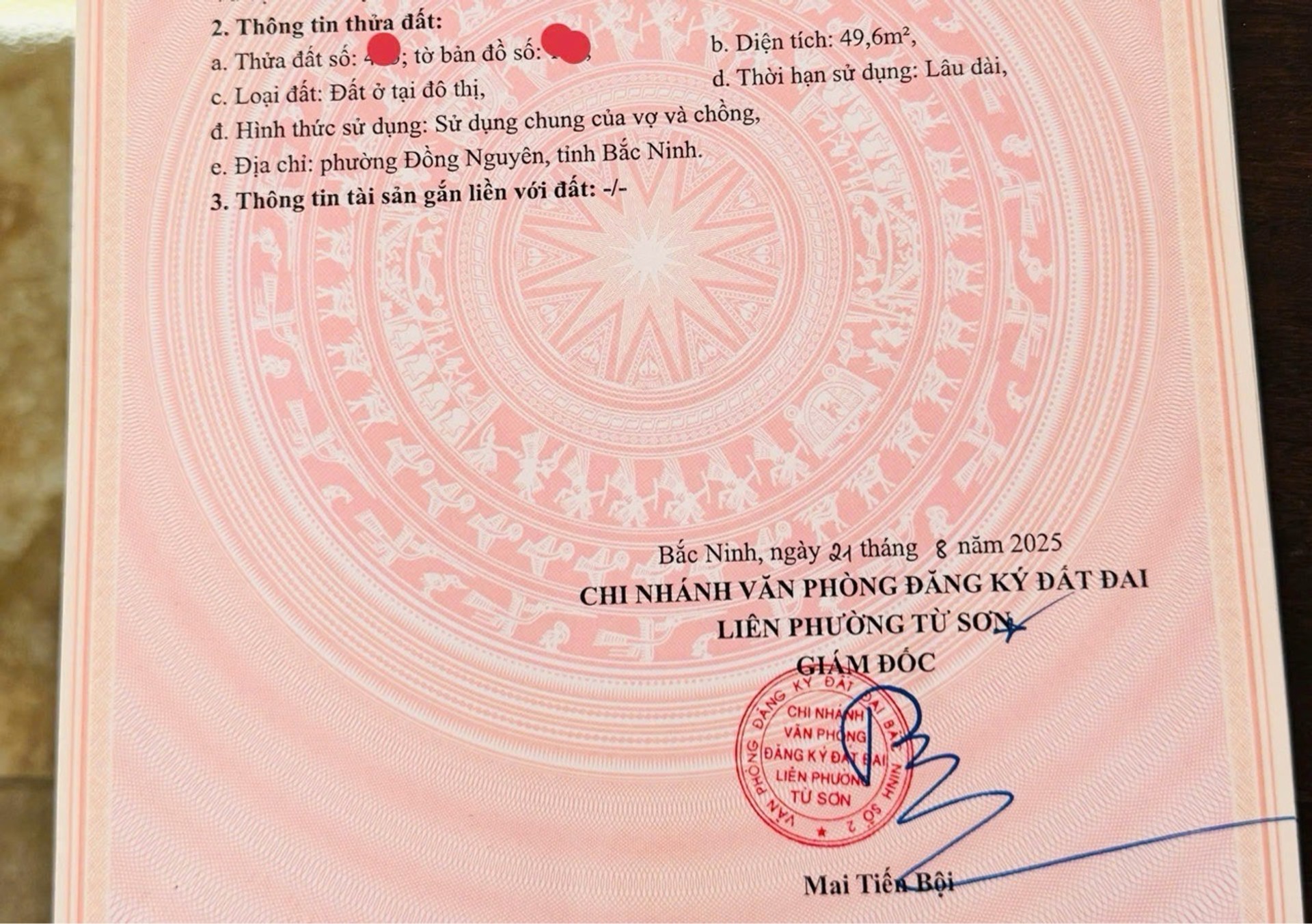 Lô góc đất đẹp tại Phường Đồng Nguyên, cơ hội hiếm có!