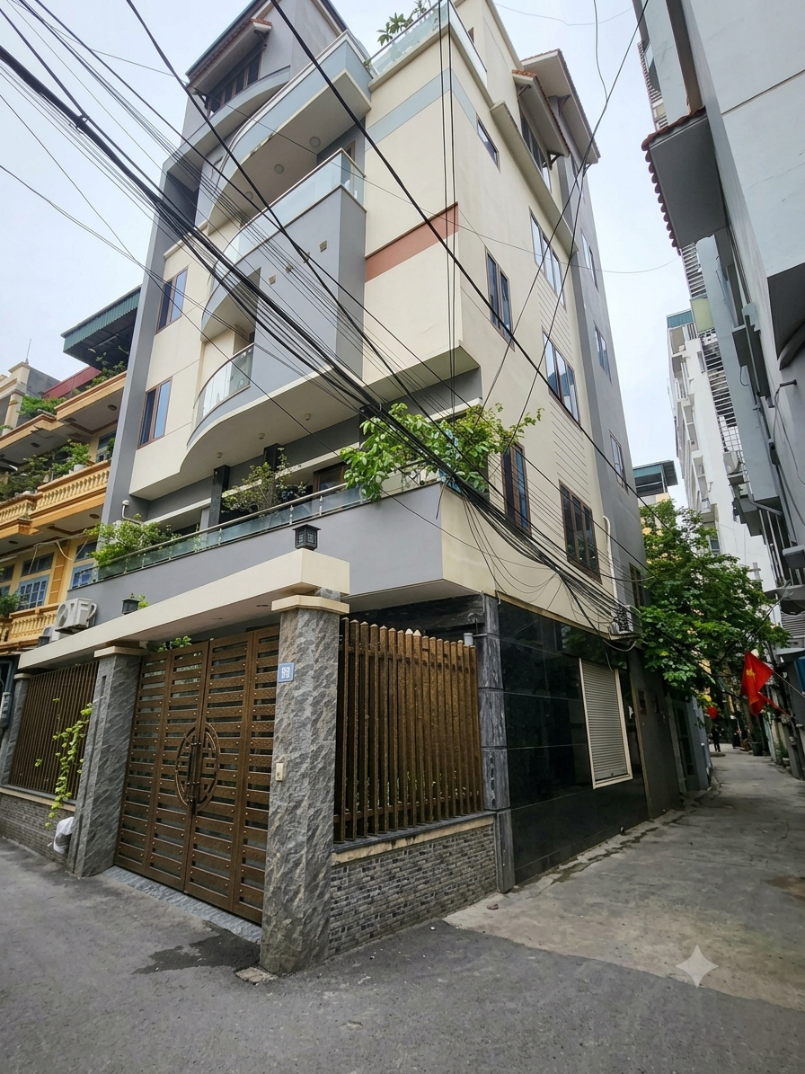 Nhà lô góc Kim Giang 6 tầng thang máy, mặt tiền rộng, giá sốc